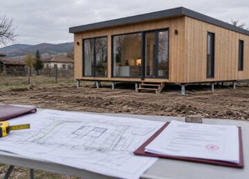 Sglobyaema kashta varhu vintovi piloti v imot i stroitelni dokumenti na preden plan — sglobyaemi kashti bez razreshitelno za stroezh